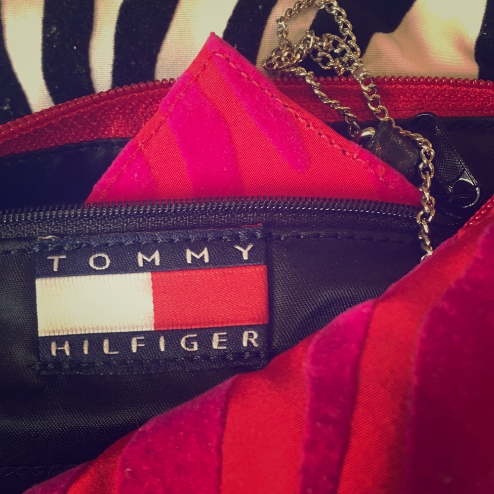 Two Tommy Hilfiger mini animal print shoulder bags